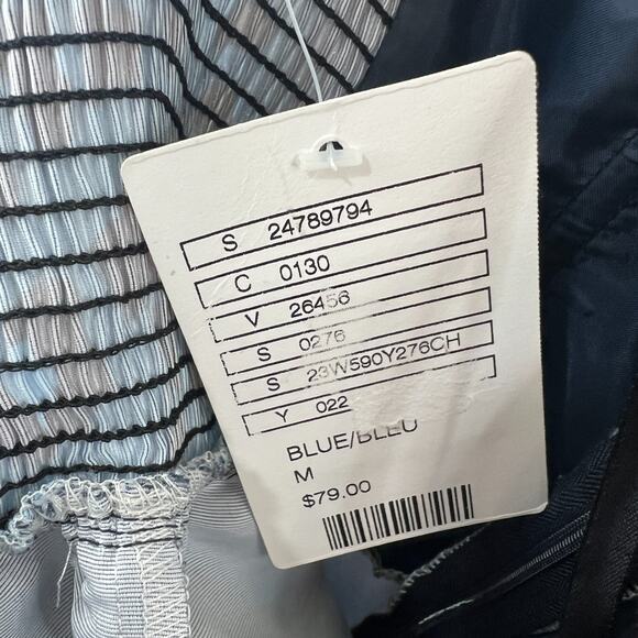 URBAN OUTFITTERS Silence + Noise Navy Blue Bead Trim Ombre Leopard Dress M NEW - Picture 8 of 10